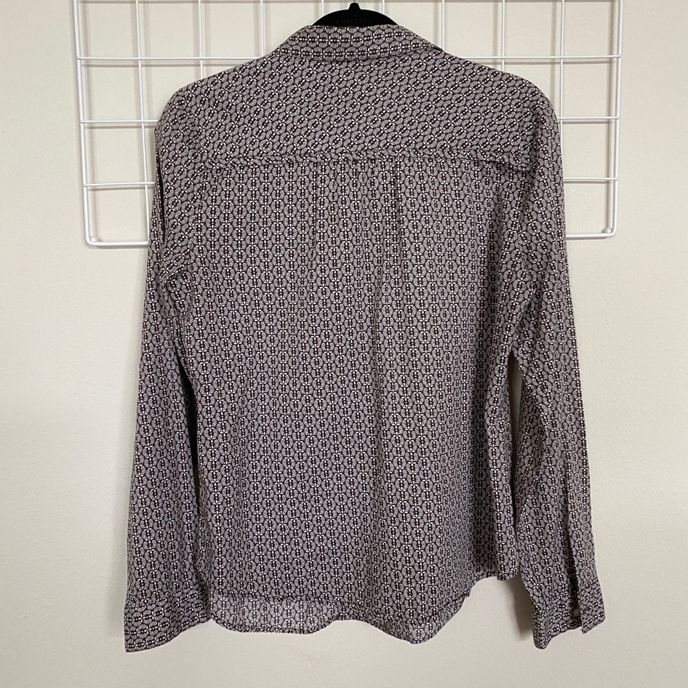 Old Navy Patterned Long Sleeve Blouse Medium - Picture 3 of 3